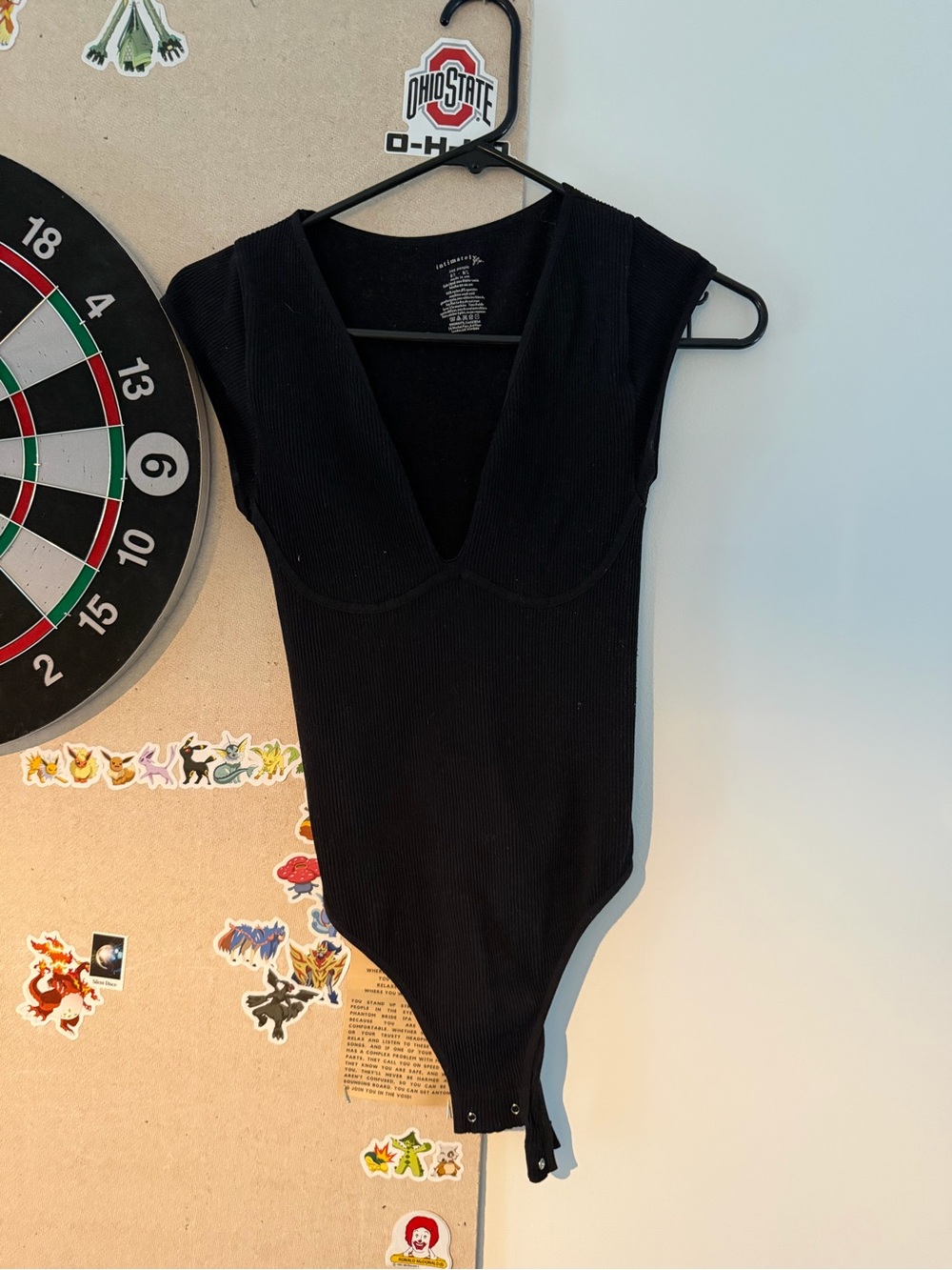 Free People Intimately Black Bodysuit